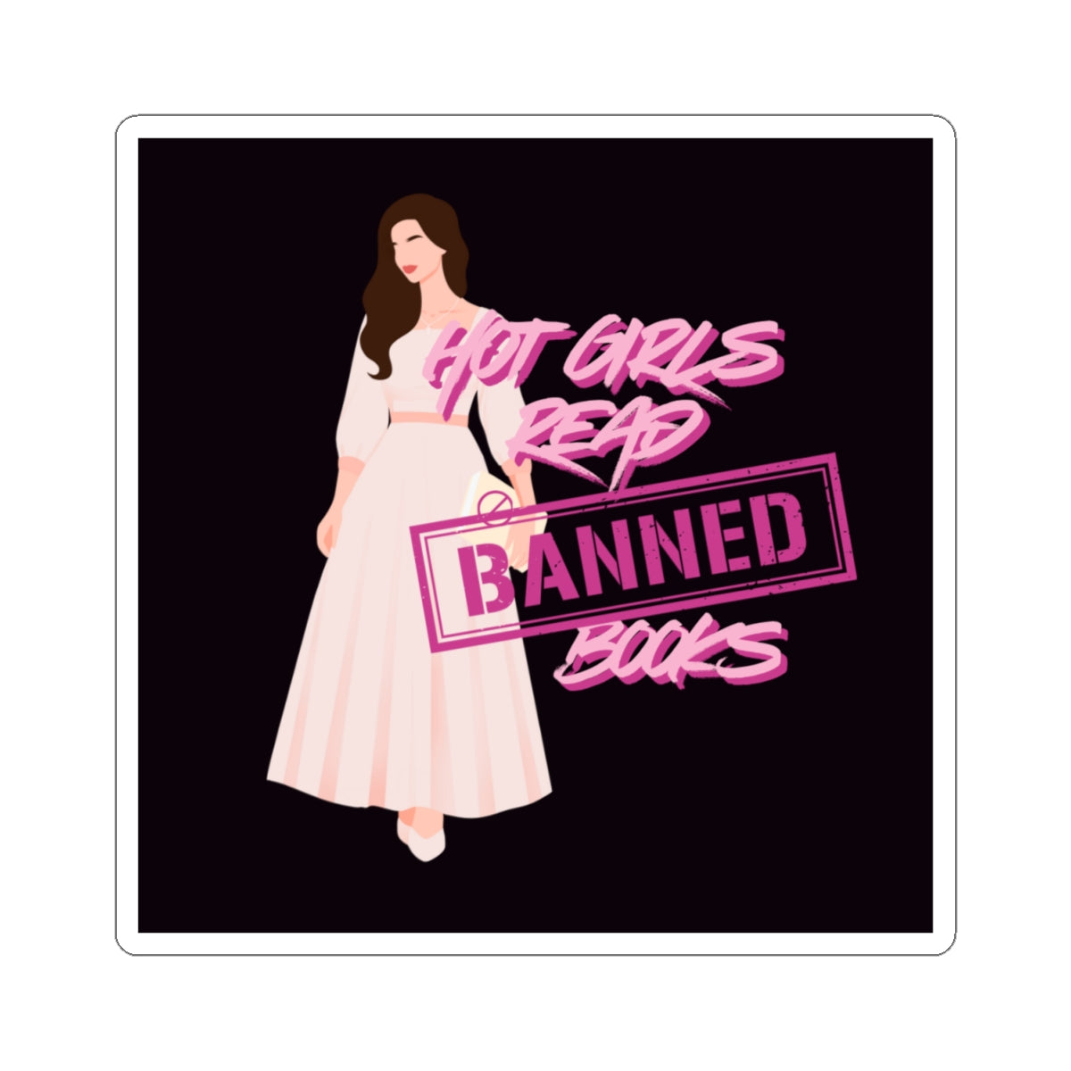 Hot Girls Read Sticker