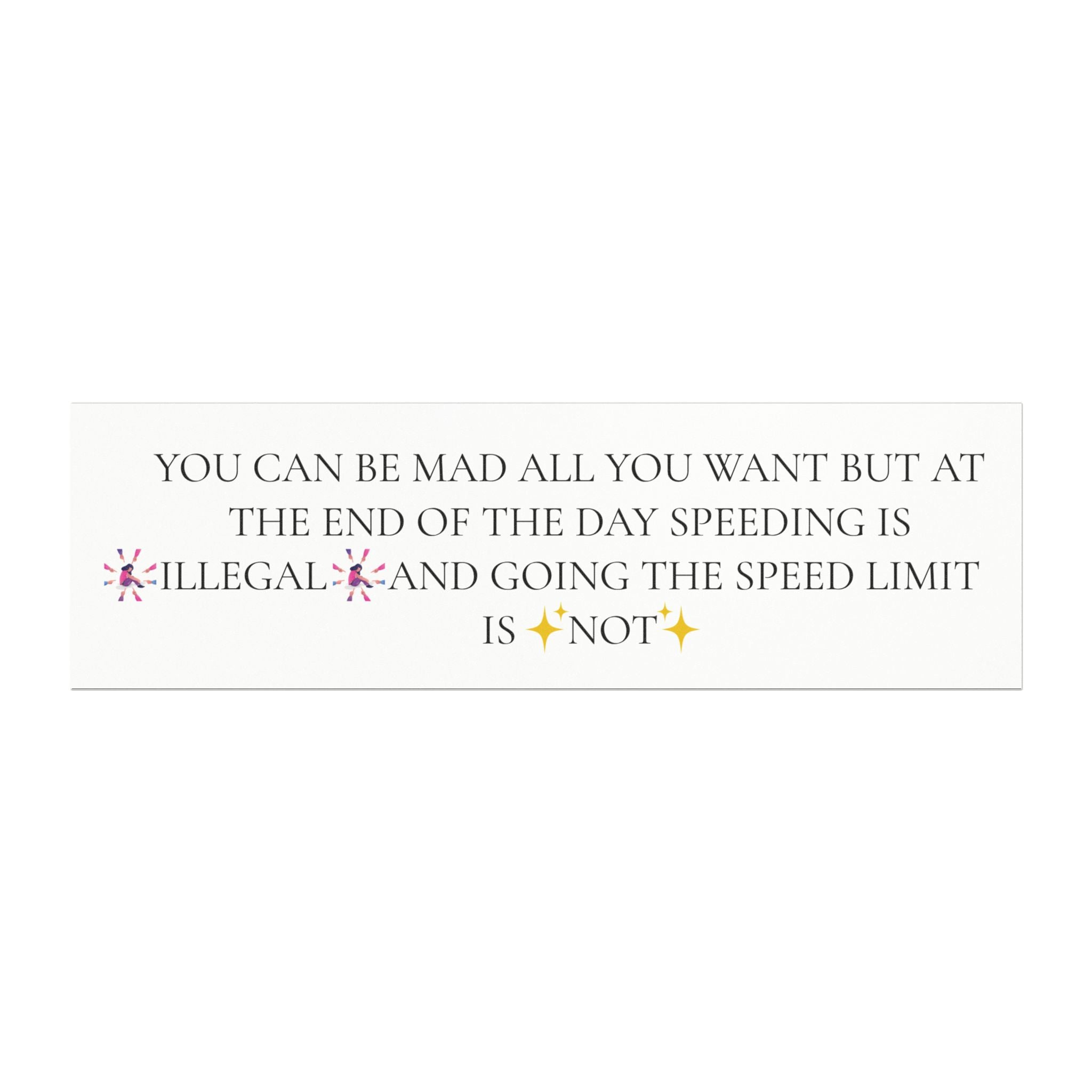 NO SPEEDING Car Magnet